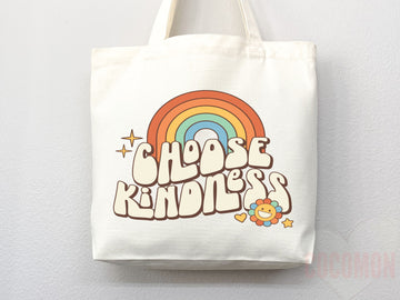 Kindness Tote Bag Canvas Womens Tote For Her Cute Tote Bag Reusable Bag Grocery Tote Shopper Aesthetic Tote Everyday Tote Eco Friendly Bag