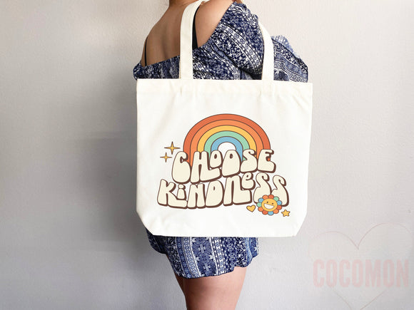 Kindness Tote Bag Canvas Womens Tote For Her Cute Tote Bag Reusable Bag Grocery Tote Shopper Aesthetic Tote Everyday Tote Eco Friendly Bag