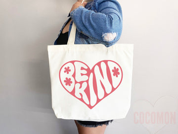 Kindness Tote Bag Canvas Womens Tote For Her Cute Tote Bag Reusable Bag Grocery Tote Shopper Aesthetic Tote Everyday Tote Eco Friendly Bag