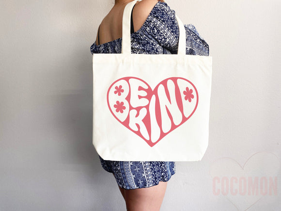 Kindness Tote Bag Canvas Womens Tote For Her Cute Tote Bag Reusable Bag Grocery Tote Shopper Aesthetic Tote Everyday Tote Eco Friendly Bag