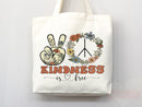 Kindness Tote Bag Canvas Womens Tote For Her Cute Tote Bag Reusable Bag Grocery Tote Shopper Aesthetic Tote Everyday Tote Eco Friendly Bag