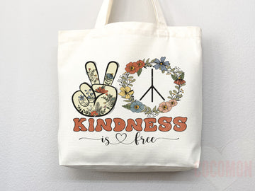 Kindness Tote Bag Canvas Womens Tote For Her Cute Tote Bag Reusable Bag Grocery Tote Shopper Aesthetic Tote Everyday Tote Eco Friendly Bag