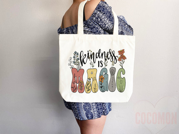 Kindness Tote Bag Canvas Womens Tote For Her Cute Tote Bag Reusable Bag Grocery Tote Shopper Aesthetic Tote Everyday Tote Eco Friendly Bag
