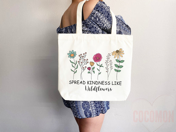 Kindness Tote Bag Canvas Womens Tote For Her Cute Tote Bag Reusable Bag Grocery Tote Shopper Aesthetic Tote Everyday Tote Eco Friendly Bag