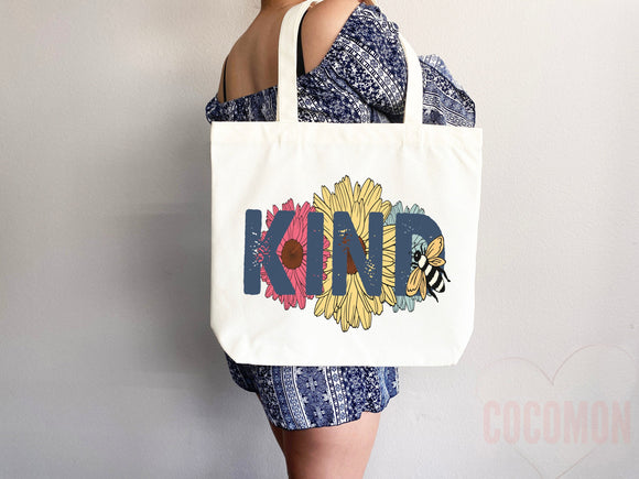 Kindness Tote Bag Canvas Womens Tote For Her Cute Tote Bag Reusable Bag Grocery Tote Shopper Aesthetic Tote Everyday Tote Eco Friendly Bag