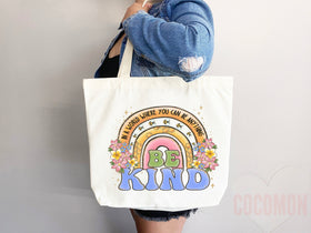 Kindness Tote Bag Canvas Womens Tote For Her Cute Tote Bag Reusable Bag Grocery Tote Shopper Aesthetic Tote Everyday Tote Eco Friendly Bag