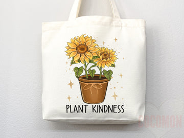 Kindness Tote Bag Floral Bag Flower Tote Canvas Womens Tote For Her Cute Tote Bag Reusable Bag Grocery Tote Shopper Everyday Tote Eco Bag