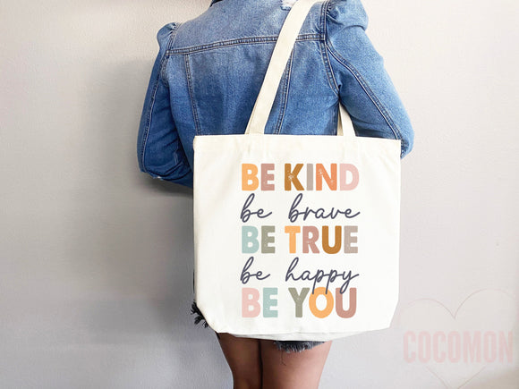 Kindness Tote Bag Canvas Womens Tote For Her Cute Tote Bag Reusable Bag Grocery Tote Shopper Aesthetic Tote Everyday Tote Eco Friendly Bag