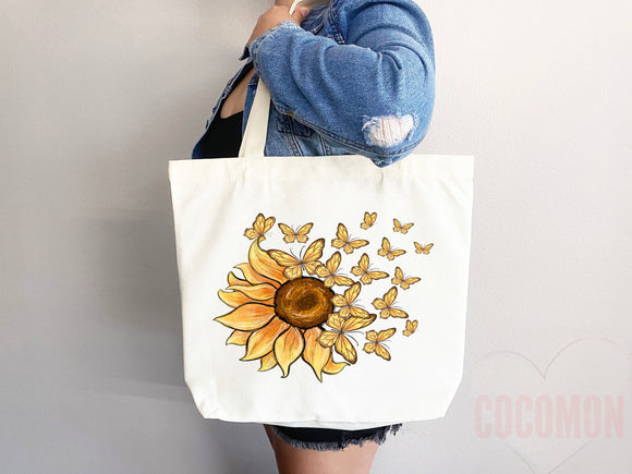 Floral Tote Flower Bag Gift for Floral Lover Flower Lover Gift Bag Womens Tote for Her Cute Tote Bag Reusable Bag Eco Friendly Tote Shopper