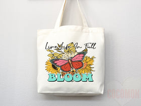 Floral Tote Flower Bag Gift for Floral Lover Flower Lover Gift Bag Womens Tote for Her Cute Tote Bag Reusable Bag Eco Friendly Tote Shopper