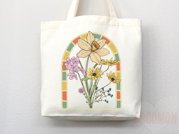 Floral Tote Flower Bag Gift for Floral Lover Flower Lover Gift Bag Womens Tote for Her Cute Tote Bag Reusable Bag Eco Friendly Tote Shopper