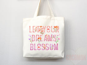 Floral Tote Flower Bag Gift for Floral Lover Flower Lover Gift Bag Womens Tote for Her Cute Tote Bag Reusable Bag Eco Friendly Tote Shopper