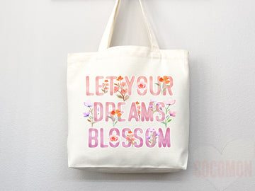 Floral Tote Flower Bag Gift for Floral Lover Flower Lover Gift Bag Womens Tote for Her Cute Tote Bag Reusable Bag Eco Friendly Tote Shopper