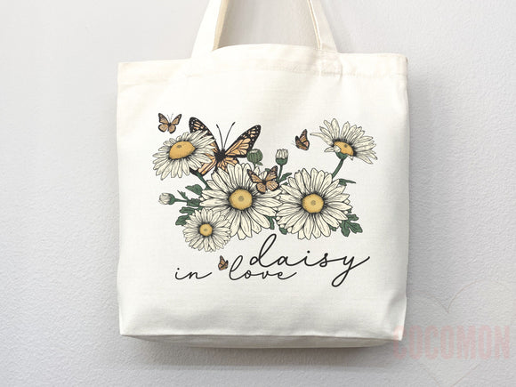 Floral Tote Flower Bag Gift for Floral Lover Flower Lover Gift Bag Womens Tote for Her Cute Tote Bag Reusable Bag Eco Friendly Tote Shopper