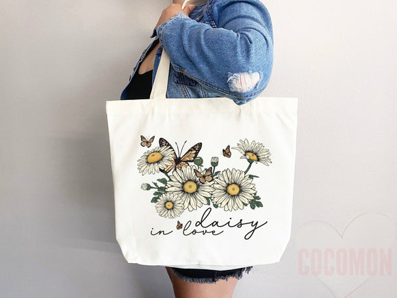 Floral Tote Flower Bag Gift for Floral Lover Flower Lover Gift Bag Womens Tote for Her Cute Tote Bag Reusable Bag Eco Friendly Tote Shopper