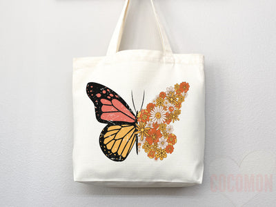Floral Tote Flower Bag Gift for Floral Lover Flower Lover Gift Bag Womens Tote for Her Cute Tote Bag Reusable Bag Eco Friendly Tote Shopper