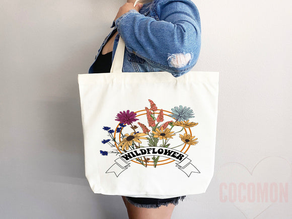 Floral Tote Flower Bag Gift for Floral Lover Flower Lover Gift Bag Womens Tote for Her Cute Tote Bag Reusable Bag Eco Friendly Tote Shopper