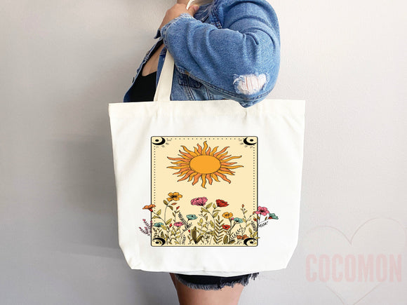 Floral Tote Flower Bag Gift for Floral Lover Flower Lover Gift Bag Womens Tote for Her Cute Tote Bag Reusable Bag Eco Friendly Tote Shopper