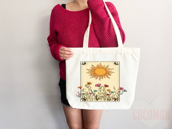 Floral Tote Flower Bag Gift for Floral Lover Flower Lover Gift Bag Womens Tote for Her Cute Tote Bag Reusable Bag Eco Friendly Tote Shopper