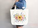 Floral Tote Flower Bag Gift for Floral Lover Flower Lover Gift Bag Womens Tote for Her Cute Tote Bag Reusable Bag Eco Friendly Tote Shopper