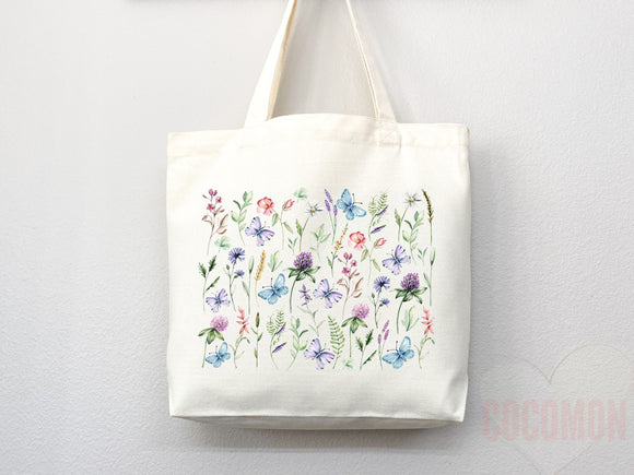 Floral Tote Flower Bag Gift for Floral Lover Flower Lover Gift Bag Womens Tote for Her Cute Tote Bag Reusable Bag Eco Friendly Tote Shopper