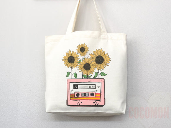 Floral Tote Flower Bag Gift for Floral Lover Flower Lover Gift Bag Womens Tote for Her Cute Tote Bag Reusable Bag Eco Friendly Tote Shopper