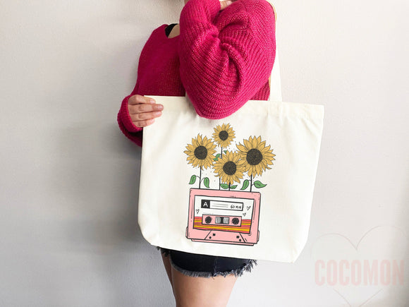 Floral Tote Flower Bag Gift for Floral Lover Flower Lover Gift Bag Womens Tote for Her Cute Tote Bag Reusable Bag Eco Friendly Tote Shopper