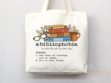 Book Lovers Tote School Bag Gift for Book Lover Gift For Bookworms Gift For Teachers Readers' Tote Library Tote Shopper Women's Tote for Her