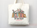 Book Lovers Tote School Bag Gift for Book Lover Gift For Bookworms Gift For Teachers Readers' Tote Library Tote Shopper Women's Tote for Her