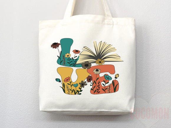 Book Lovers Tote School Bag Gift for Book Lover Gift For Bookworms Gift For Teachers Readers' Tote Library Tote Shopper Women's Tote for Her