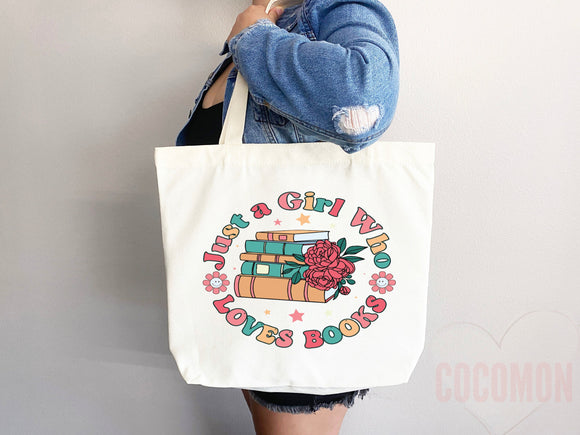 Book Lovers Tote School Bag Gift for Book Lover Gift For Bookworms Gift For Teachers Readers' Tote Library Tote Shopper Women's Tote for Her
