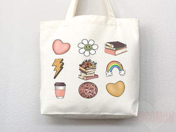 Book Lovers Tote School Bag Gift for Book Lover Gift For Bookworms Gift For Teachers Readers' Tote Library Tote Shopper Women's Tote for Her