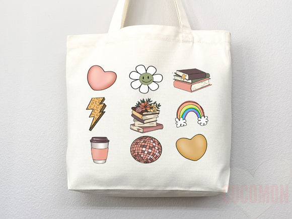 Book Lovers Tote School Bag Gift for Book Lover Gift For Bookworms Gift For Teachers Readers' Tote Library Tote Shopper Women's Tote for Her