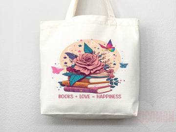 Book Lovers Tote School Bag Gift for Book Lover Gift For Bookworms Gift For Teachers Readers' Tote Library Tote Shopper Women's Tote for Her