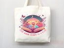 Book Lovers Tote School Bag Gift for Book Lover Gift For Bookworms Gift For Teachers Readers' Tote Library Tote Shopper Women's Tote for Her