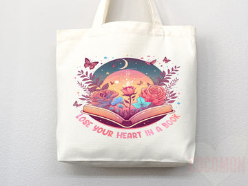 Book Lovers Tote School Bag Gift for Book Lover Gift For Bookworms Gift For Teachers Readers' Tote Library Tote Shopper Women's Tote for Her