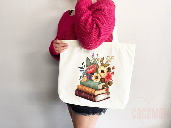 Book Lovers Tote School Bag Gift for Book Lover Gift For Bookworms Gift For Teachers Readers' Tote Library Tote Shopper Women's Tote for Her