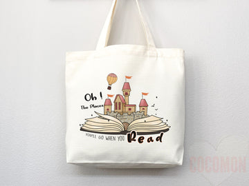 Book Lovers Tote School Bag Gift for Book Lover Gift For Bookworms Gift For Teachers Readers' Tote Library Tote Shopper Women's Tote for Her