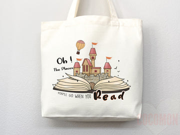 Book Lovers Tote School Bag Gift for Book Lover Gift For Bookworms Gift For Teachers Readers' Tote Library Tote Shopper Women's Tote for Her