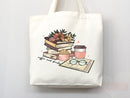Book Lovers Tote School Bag Gift for Book Lover Gift For Bookworms Gift For Teachers Readers' Tote Library Tote Shopper Women's Tote for Her
