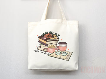 Book Lovers Tote School Bag Gift for Book Lover Gift For Bookworms Gift For Teachers Readers' Tote Library Tote Shopper Women's Tote for Her