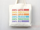 Pride Tote Bag LGBT Pride Tote LGBTQ Pride Bag Gift for Her Trans Pride Tote Shopper Women's Tote Lesbian Pride Gift Gay Pride Cute Tote Bag