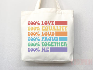 Pride Tote Bag LGBT Pride Tote LGBTQ Pride Bag Gift for Her Trans Pride Tote Shopper Women's Tote Lesbian Pride Gift Gay Pride Cute Tote Bag