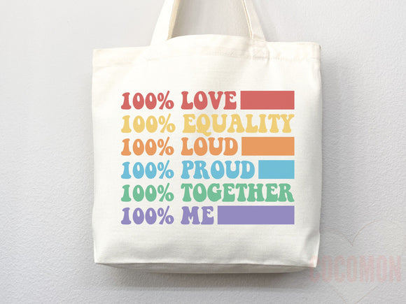Pride Tote Bag LGBT Pride Tote LGBTQ Pride Bag Gift for Her Trans Pride Tote Shopper Women's Tote Lesbian Pride Gift Gay Pride Cute Tote Bag