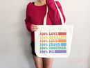 Pride Tote Bag LGBT Pride Tote LGBTQ Pride Bag Gift for Her Trans Pride Tote Shopper Women's Tote Lesbian Pride Gift Gay Pride Cute Tote Bag
