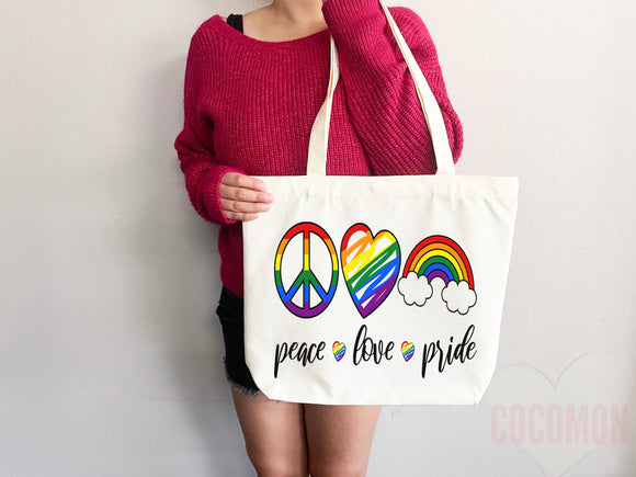 Pride Tote Bag LGBT Pride Tote LGBTQ Pride Bag Gift for Her Trans Pride Tote Shopper Women's Tote Lesbian Pride Gift Gay Pride Cute Tote Bag