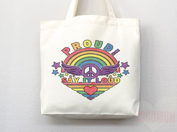 Pride Tote Bag LGBT Pride Tote LGBTQ Pride Bag Gift for Her Trans Pride Tote Shopper Women's Tote Lesbian Pride Gift Gay Pride Cute Tote Bag
