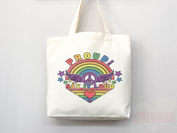 Pride Tote Bag LGBT Pride Tote LGBTQ Pride Bag Gift for Her Trans Pride Tote Shopper Women's Tote Lesbian Pride Gift Gay Pride Cute Tote Bag