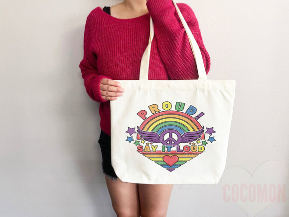 Pride Tote Bag LGBT Pride Tote LGBTQ Pride Bag Gift for Her Trans Pride Tote Shopper Women's Tote Lesbian Pride Gift Gay Pride Cute Tote Bag