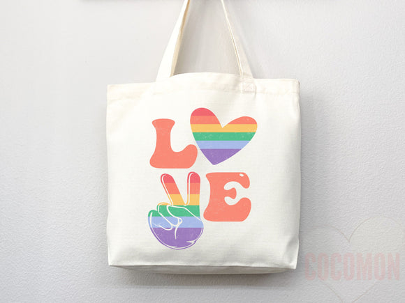 Pride Tote Bag LGBT Pride Tote LGBTQ Pride Bag Gift for Her Trans Pride Tote Shopper Women's Tote Lesbian Pride Gift Gay Pride Cute Tote Bag